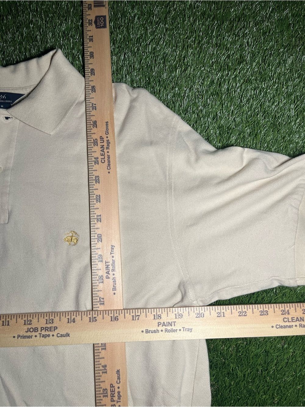 Brooks Brothers 346 Beige/Cream Polo Men’s Medium - Picture 4 of 5
